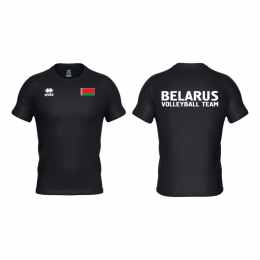 Футболка спортивная ERREA EVO BELARUS VOLLEYBALL TEAM Чёрная