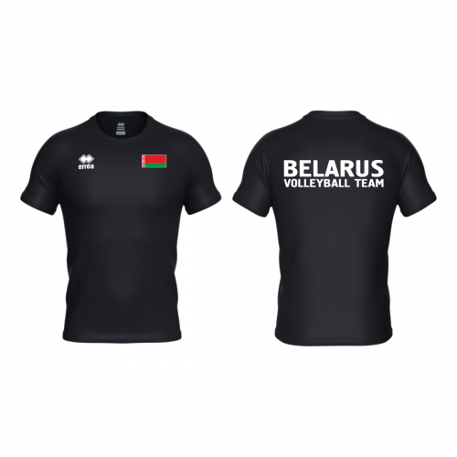 Футболка спортивная ERREA EVO BELARUS VOLLEYBALL TEAM Чёрная