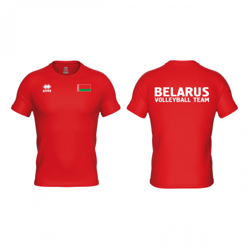 Футболка спортивная ERREA EVO BELARUS VOLLEYBALL TEAM Красная
