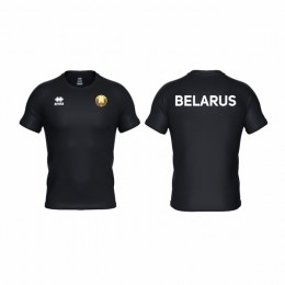 Футболка спортивная  ERREA EVO BELARUS c гербом РБ Чёрная