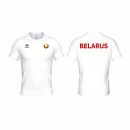 Футболка спортивная  ERREA EVO BELARUS c гербом РБ Белая