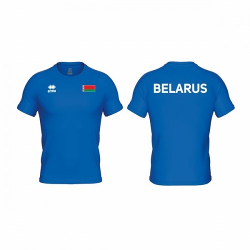 Футболка спортивная  ERREA EVO BELARUS c флагом РБ Синяя