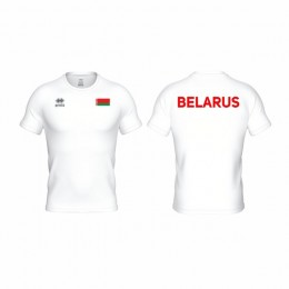 Футболка спортивная  ERREA EVO BELARUS c флагом РБ Белая