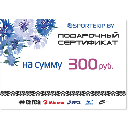Подарочный сертификат SPORTEKIP.BY - 300 BYN