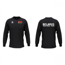 Кофта разминочная ERREA MADISON BELARUS VOLLEYBALL TEAM Чёрная